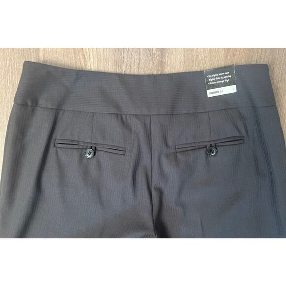 JONES NEW YORK Women’s size 4 Pants Black Muted Gray Pinstripes Modern Fit NWT - Picture 3 of 5